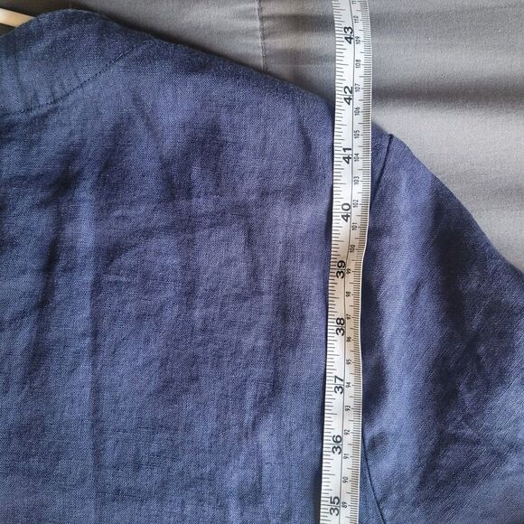 Grae Cove Linen Midi Wrap Dress Womens Plus Size XXL  Short Sleeve Lightweight - Picture 6 of 7